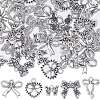50Pcs 5 Style Tibetan Style Alloy Pendants FIND-SC0008-91-1