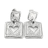 Tarnish Resistant 304 Stainless Steel Dangle Stud Earrings EJEW-M233-13P-1