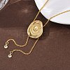 Brass Cowboy Hat Bolo Tie Lariat Necklaces NJEW-D346-01G-5