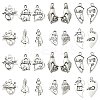 70Pcs 14 Styles Tibetan Style Alloy Pendants FIND-CJ0001-88-1