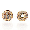 Rack Plating Brass Cubic Zirconia Beads LS-ZIRC-S001-6mm-A02-2