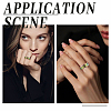 16Pcs 8 Styles 201 Stainless Steel Double Groove Band Ring for Women RJEW-SC0001-25-6