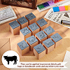 Wooden Stamps with Rubber DIY-WH0002-65B-4