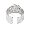 Non-Tarnish 304 Stainless Steel Textured Open Cuff Rings LS-RJEW-C095-08C-P-3