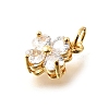 Brass Micro Pave Cubic Zirconia Pendants KK-V008-11G-04-2