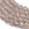 8MM Tan Round Crackle Glass Beads Strands for Jewelry Making X-CCG-Q001-8mm-07-2
