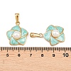 304 Stainless Steel Enamel Pendants STAS-P438-13B-G-3