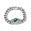 Eye 201/304 Stainless Steel Link Bracelets BJEW-F522-02P-02-4