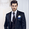 2Pcs Silk Cloth Flower Boutonniere Brooch JEWB-CP0001-42-7