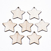 Unfinished Natural Poplar Wood Pendants LS-WOOD-S045-107-1