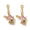 Brass Micro Pave Cubic Zirconia Pendants KK-A259-32G-1