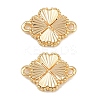Brass Textured Connector Charms KK-F906-14G-1