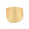 Matte Gold Alloy Adjustable Rings for Women LS-RJEW-K260-07C-3