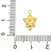 304 Stainless Steel Micro Pave Cubic Zirconia Flower Connector Charms STAS-U042-01G-02-3