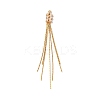 Brass Micro Pave Clear Cubic Zirconia Big Pendants KK-G510-01G-1