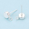 Brass Stud Earring Findings KK-WH0065-09D-S-2