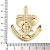 Rack Plating Brass Micro Pave Clear Cubic Zirconia Pendants KK-Z064-08G-3