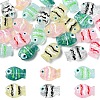 12Pcs 6 Colors Transparent Glass Beads LAMP-YW0004-22-1