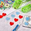 40Pcs 2 Colors Heart Silicone Glue Clay DIY-SZ0003-44-6