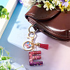 Alloy Resin Butterfly Keychains KEYC-TADJ0002-02G-E-5