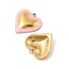 304 Stainless Steel Enamel Pendants STAS-P380-09G-01-2