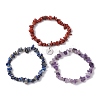 3Pcs 3 Styles Natural Amethyst & Lapis Lazuli &  Red Jasper Chips Stretch Bracelets Sets BJEW-JB11076-11-4