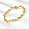 Brass Micro Pave Clear Cubic Zirconia Link Chain Bracelets BJEW-C130-06G-3
