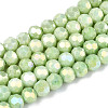 Anti-Tarnish Electroplate Glass Beads Strands X-EGLA-T021-4mm-15-09-1