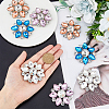 8Pcs 4 Colors Zinc Alloy Crystal Rhinestone Shoe Decorations FIND-HY0002-29-3