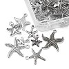 80Pcs 8 Style Tibetan Style Alloy Pendants TIBEP-YW0001-46-2