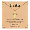 Cross 201 Stainless Steel Mustard Seed Pendant Necklaces for Women WG511AE-01-1
