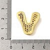 Rack Plating Brass Micro Pave Clear Cubic Zirconia Perdants KK-C067-11G-V-3