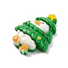 Christmas Duck Theme Opaque Resin Cabochons RESI-Q010-03E-2