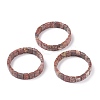 Natural Leopard Skin Jasper Stretch Bracelets BJEW-F406-B14-1