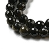 Natural Golden Sheen Obsidian Beads Strands G-E571-A01-01-4