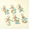 Transparent Epoxy Resin Pendant Keychains KEYC-FS00022-03-10
