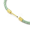 3MM Braided Round Imitation Leather Cord Bracelet Making MAK-S075-01G-K-3