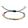 Bohemian Glass Seed Bead Double Layers Bracelets TJ8645-1-1