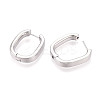 Brass Oval Hoop Earrings EJEW-T048-39P-4