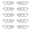 10Pcs Stainless Steel Connector Charms STAS-SZ0003-17B-1