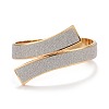 Sparkling Alloy Wrap Cuff Bangle LS-BJEW-K223-09LG-2