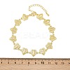 Virgin Mary Theme Brass Micro Pave Clear Cubic Zirconia Link Chain Bracelets for Women BJEW-A090-08C-G-5