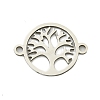 Non-Tarnish 201 Stainless Steel Connector Charms STAS-M015-18P-1