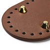 PU Leather Oval Long Bottom for Knitting Bag DIY-K079-01A-3