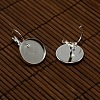 Clear Domed Glass Cabochon Cover and Brass Leverback Earring Settings for DIY DIY-X0160-S-RS-5