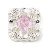 Brass Micro Pave Cubic Zirconia Beads KK-K297-33S-2