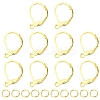 Brass Leverback Earring Findings KK-YW0002-46-1