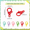 60Pcs 6 Colors Spray Painted Eco-Friendly Alloy Lobster Claw Clasps FIND-PH0004-93-6