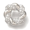 Rack Plating Brass Micro Pave Cubic Zirconia Charms KK-I720-63P-1