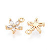 Brass Cubic Zirconia Charms KK-S348-435-2